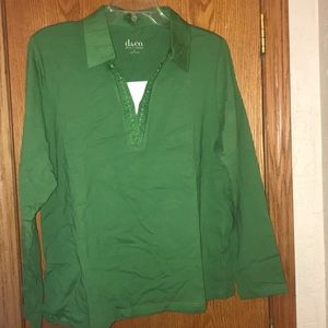 Denim & Co Long Sleeve Knit Top~A209812~Large